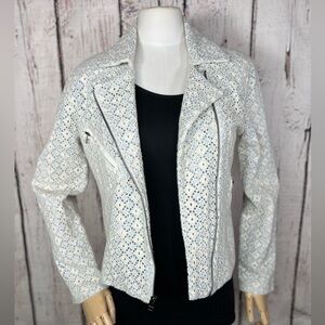 Anthropologie Dolan East Coast Rossi Eyelet Lace Moto Jacket EUC Like New SMALL